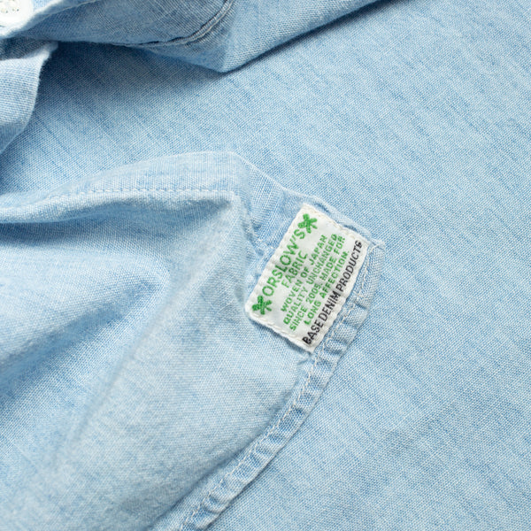 FLAP POCKET WORK SHIRT - BLEACHED CHAMBRAY