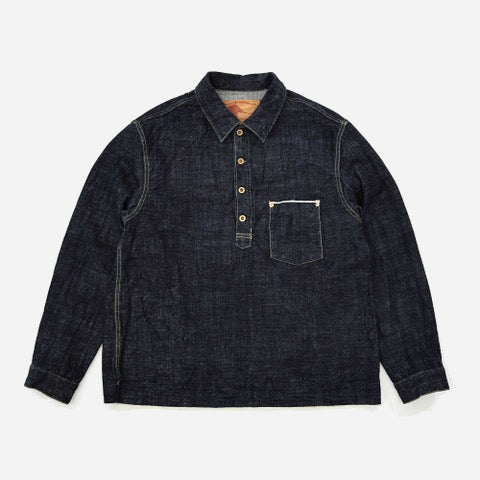 G3 SELVEDGE DENIM POPOVER JACKET - ONE WASH