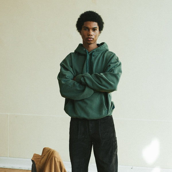 OG VINTAGE DYEING PULLOVER HOODY - DARK GREEN
