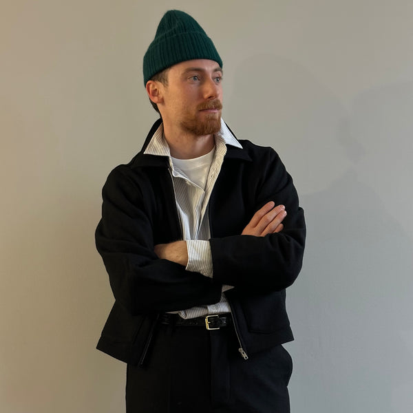 LOMA WOOL BLOUSON JACKET - BLACK