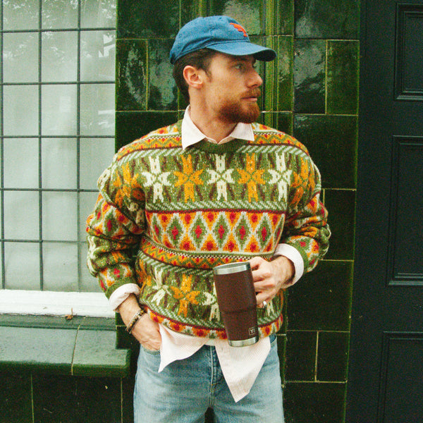 FAIRISLE PATTERNED KNIT - GREEN