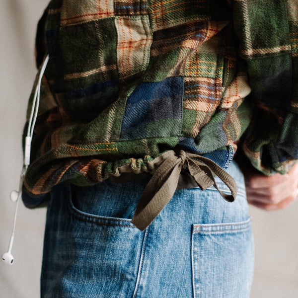 JOHANNES HALF ZIP SHIRT JACKET - OLIVE MIX