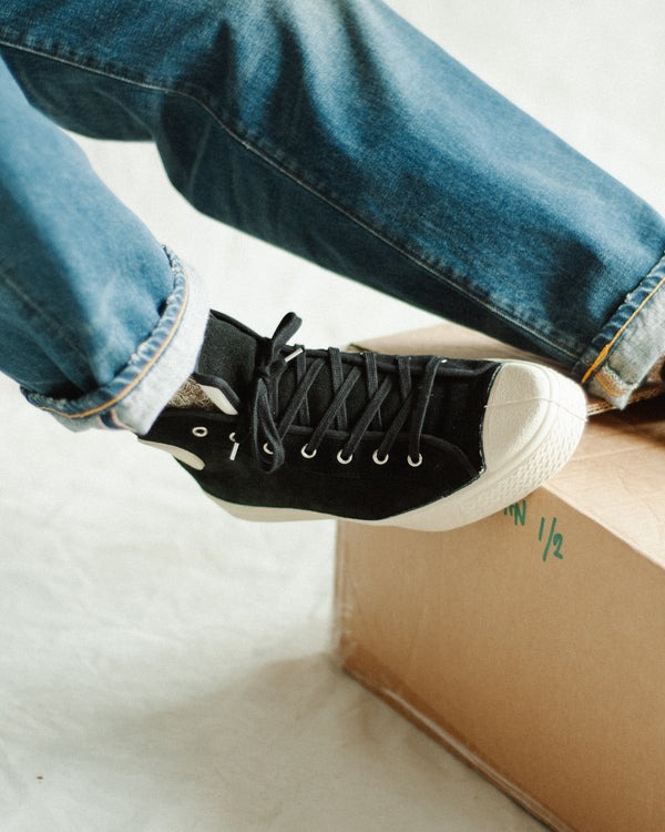 MILITARY SUEDE HIGH - BLACK/WHITE