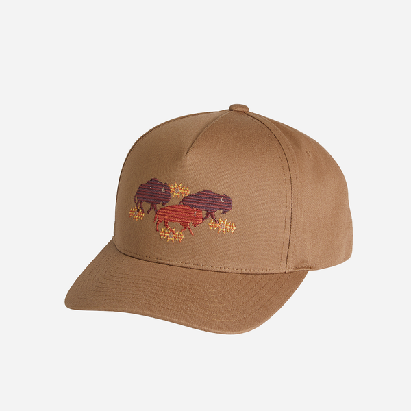 Buffalo Embroidered Hat - Taupe