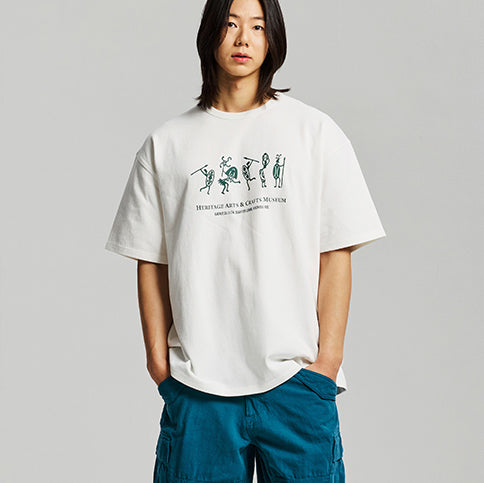 HACM SOUVENIR HALF T-SHIRT - WHITE