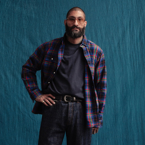 HERITAGE CHECK WORK SHIRT - BLUE/RED-MIX