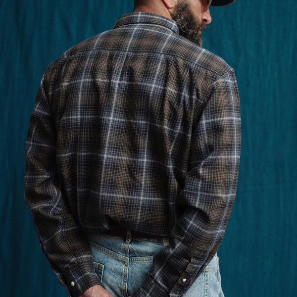 HERITAGE CHECK WORK SHIRT - BROWN/GREEN