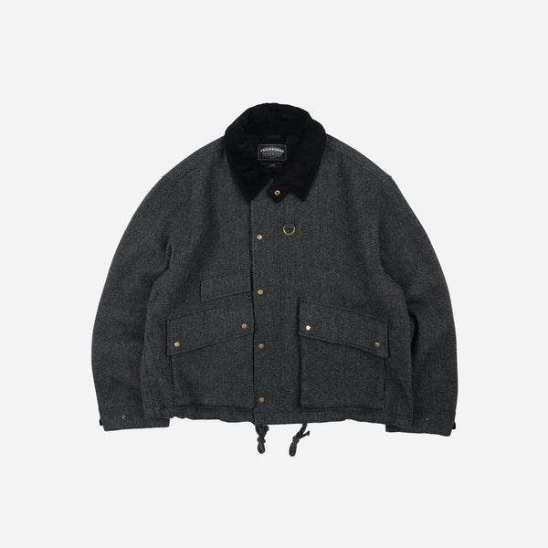 Frizmworks Herringbone Wool Hunting Jacket - Grey Black