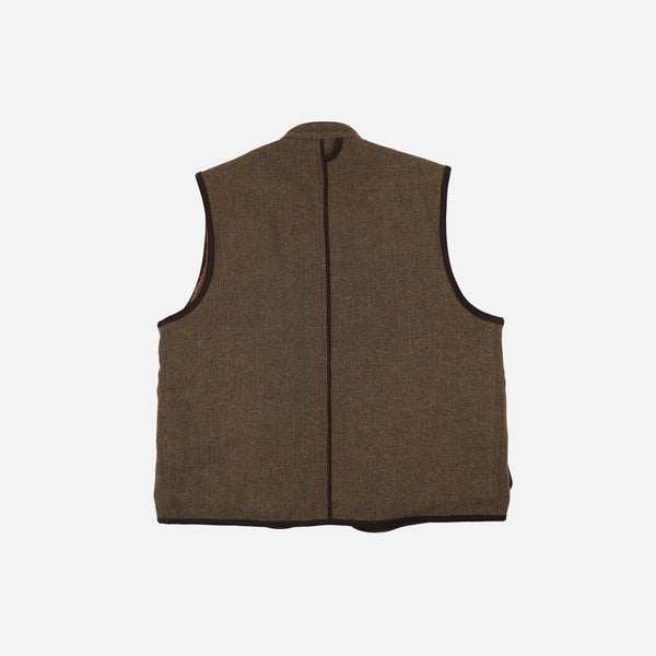 Frizmworks Herringbone Wool Hunting Vest - Brown Green