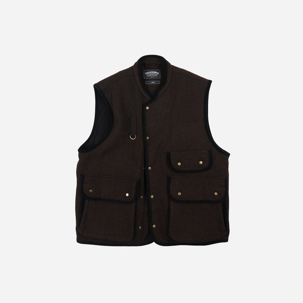 Frizmworks Herringbone Wool Hunting Vest - Chestnut Black