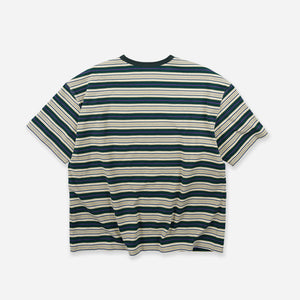 Frizmworks - HORIZON STRIPE HALF T-SHIRT - DARK GREEN -  - Alternative View 1