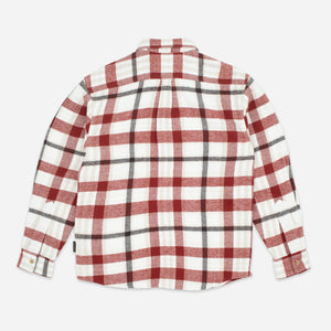 Pendleton - BIG POCKET FLANNEL SHIRT - WHITE/BRANDY BROWN -  - Alternative View 1