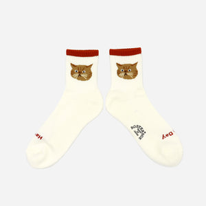 Rostersox - CAT SOCK - WHITE -  - Main Front View