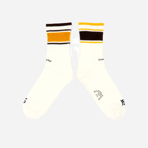 Rostersox - THANKS BUDDY SOCK - WHITE/BROWN -  - Main Front View