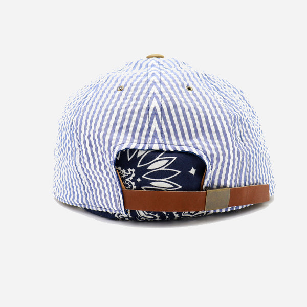 STRIPE SUCKER CAP - BLUE/WHITE