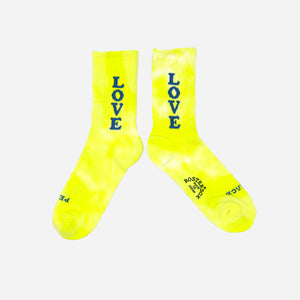 Rostersox - TIE DYE LOVE SOCK - YELLOW -  - Main Front View