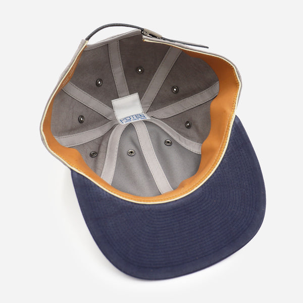COTTON WASHER CAP - GREY/NAVY