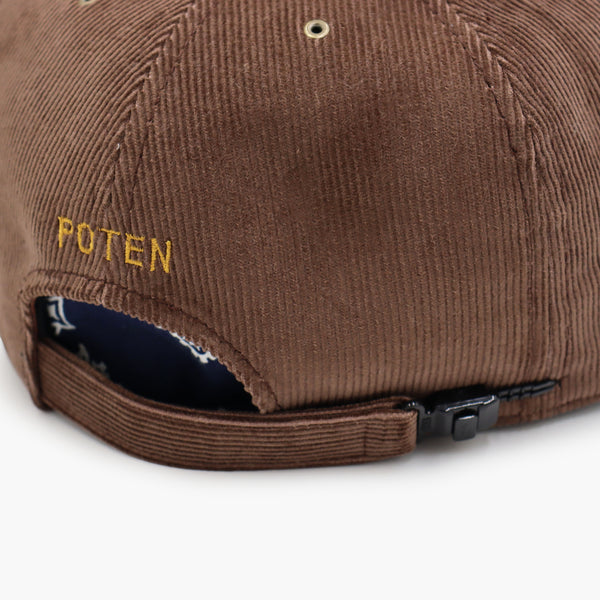 DYED CORDUROY CAP - BROWN/YELLOW