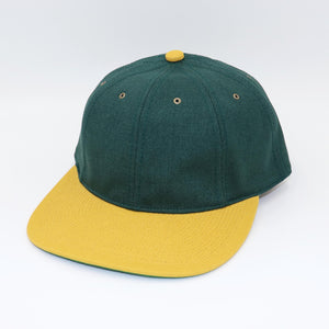 Poten - VINTAGE HOPSACK CAP - GREEN/YELLOW -  - Main Front View