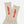 Load image into Gallery viewer, A pair of cream-colored ribbed crew socks with the word 'LOVE' knitted vertically in red on each sock, displayed against a light gray background.
