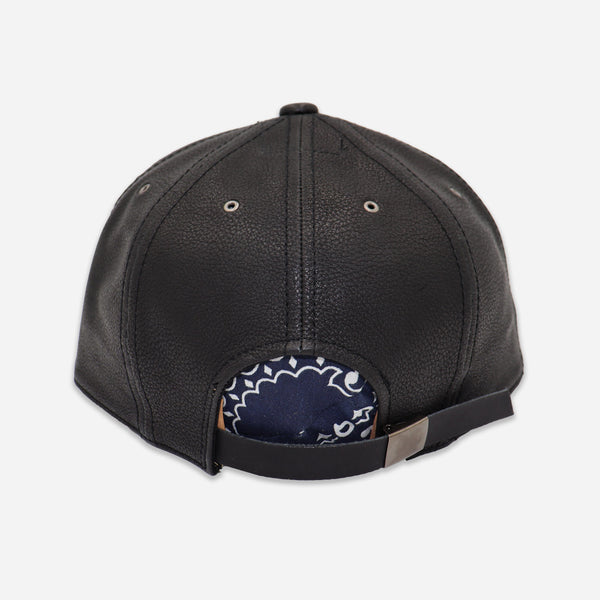 LEATHER CAP - BLACK