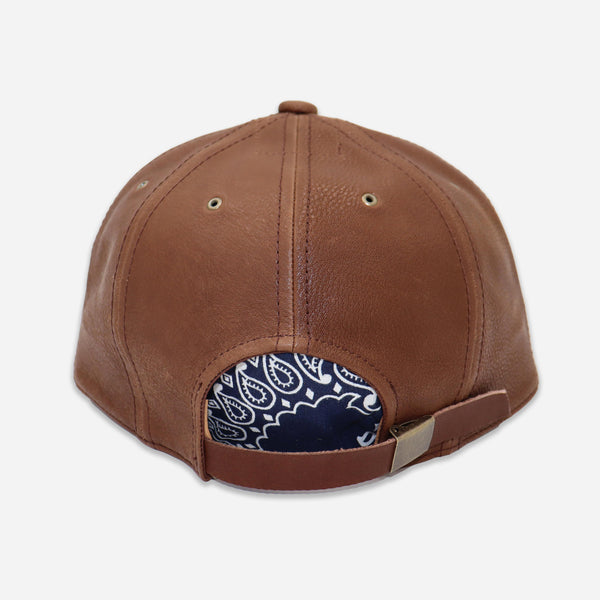 LEATHER CAP - BROWN