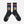 Load image into Gallery viewer, A pair of dark charcoal gray crew socks featuring a cartoon dog face wearing a blue cap on the upper leg, with blue and orange stripes near the cuff. White text on the toes reads 'Tired of Being Sh*tty'.
