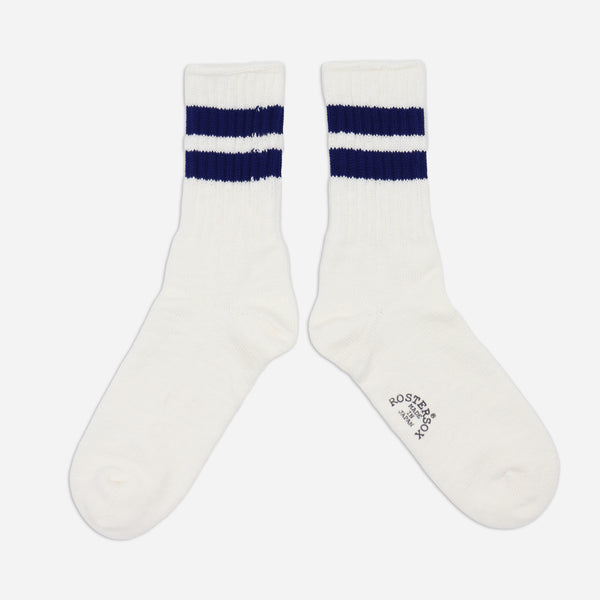 B LINE SOCKS - WHITE/BLUE