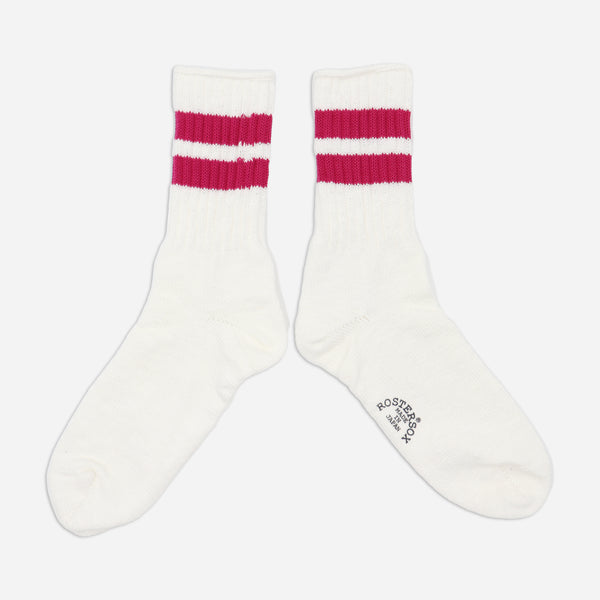 B LINE SOCKS - WHITE/WINE