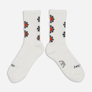 Rostersox - PEACE SOCKS - WHITE -  - Main Front View