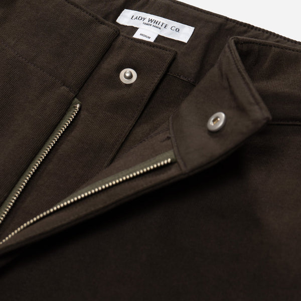 JERSEY WIDE TROUSER - BLACK OLIVE