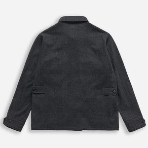 Eastlogue - WOOL JUNGLE FATIGUE JACKET - BLACK/GREY CHECK -  - Alternative View 1