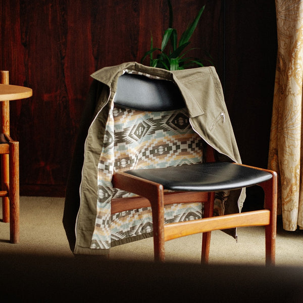 BLANKET LINED CANVAS JACKET - SAGE GREEN