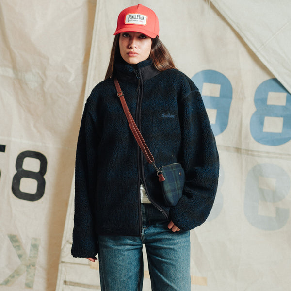 JACQUARD SHERPA FLEECE JACKET - SKYWALKERS NAVY