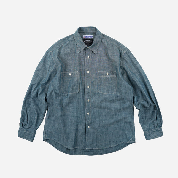 Frizmworks Kuroki Chambray Work Shirt - Washed Blue