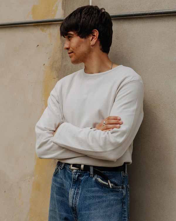 DOUBLE KNIT SWEATER - OFF WHITE