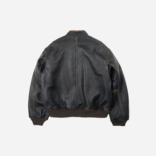 Frizmworks Lambskin Flight Jacket - Washed Brown