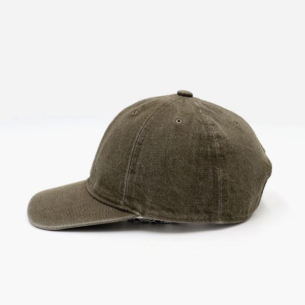 70s WASHED DENIM CAP - OLIVE