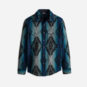 Pendleton - LA PINE OVERSHIRT - SALTILLO SUNSET TURQUOISE -  - Main Front View