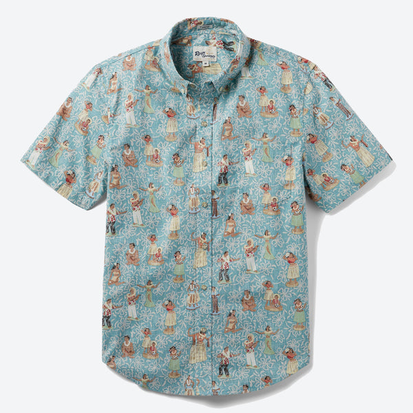 HULA NODDERS TAILORED BUTTONFRONT - NILE BLUE