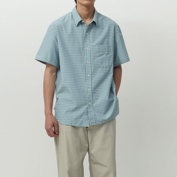 UNIT HALF SHIRT - BLUE CHECK