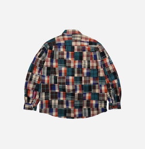 Frizmworks - Frizmworks Madras Patchwork Relaxed Shirt - Beige -  - Alternative View 1