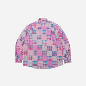Frizmworks - Frizmworks Madras Patchwork Relaxed Shirt - Pink -  - Alternative View 1