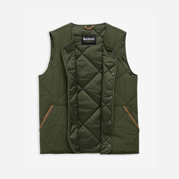 LIDDESDALE QUILTED GILET - OLIVE