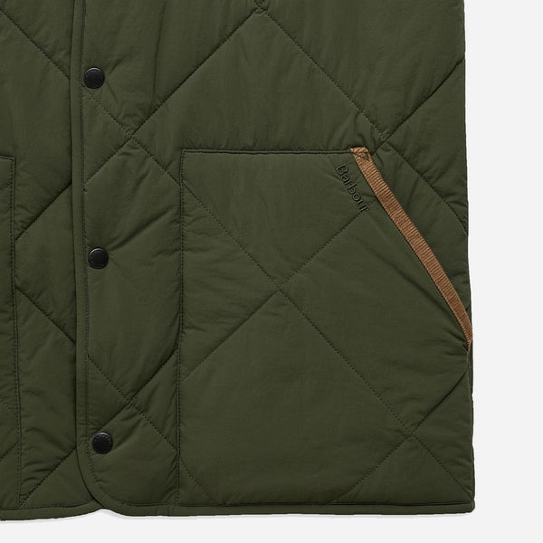 LIDDESDALE QUILTED GILET - OLIVE