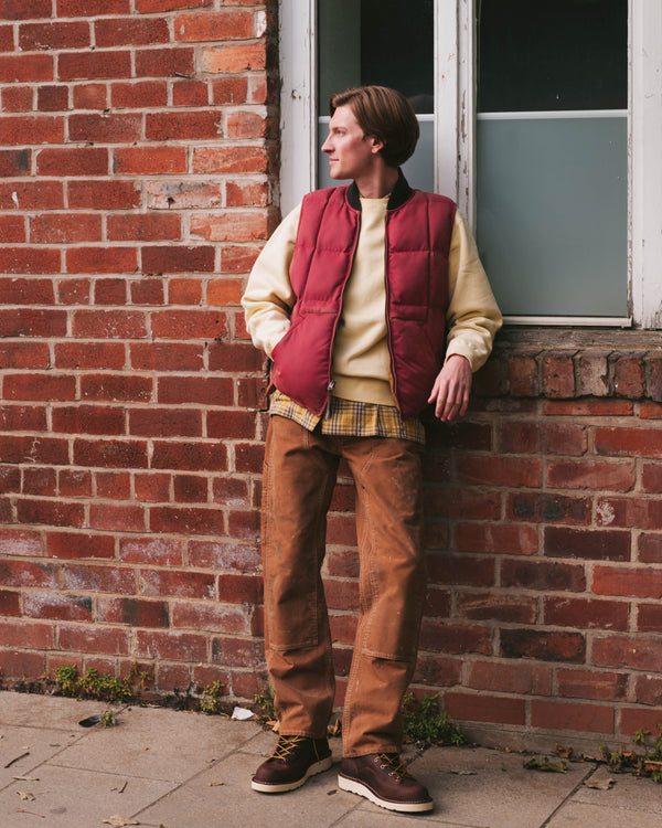 GLADSTONE VINTAGE VEST - WAXED RED