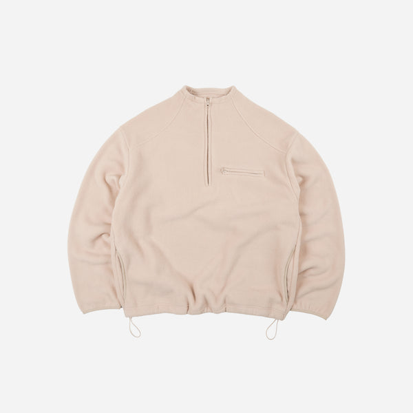 Frizmworks Mock Neck Fleece Anorak Parka - Beige