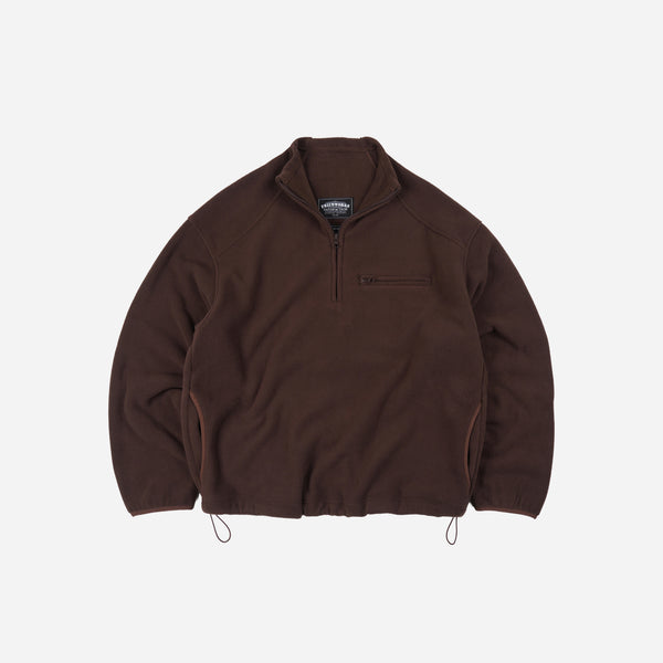 Frizmworks Mock Neck Fleece Anorak Parka - Brown