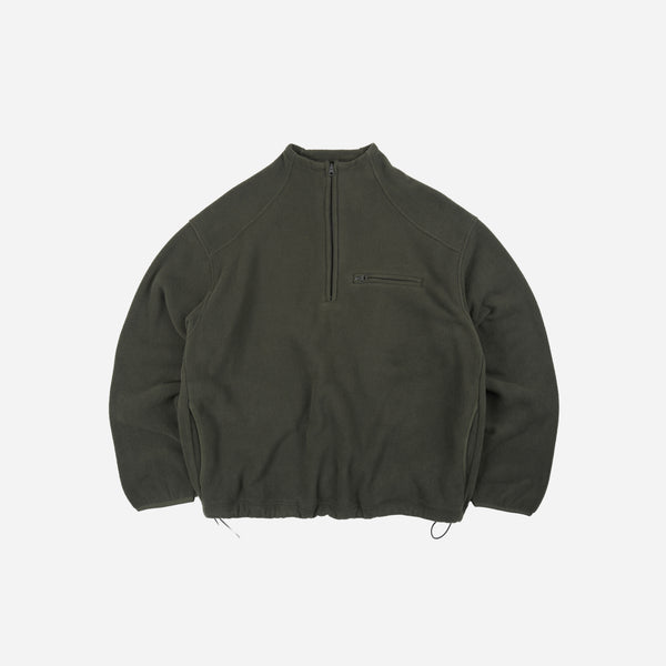Frizmworks Mock Neck Fleece Anorak Parka - Dark Green