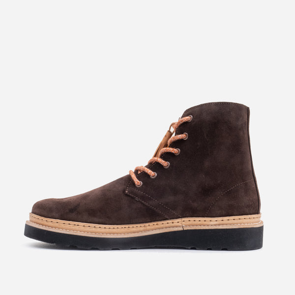 ROUND TOE 7 INCH DESERT BOOT - BROWN